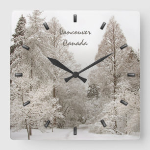 Horloge d'hiver Personnalisé hiver Wonderland Horl