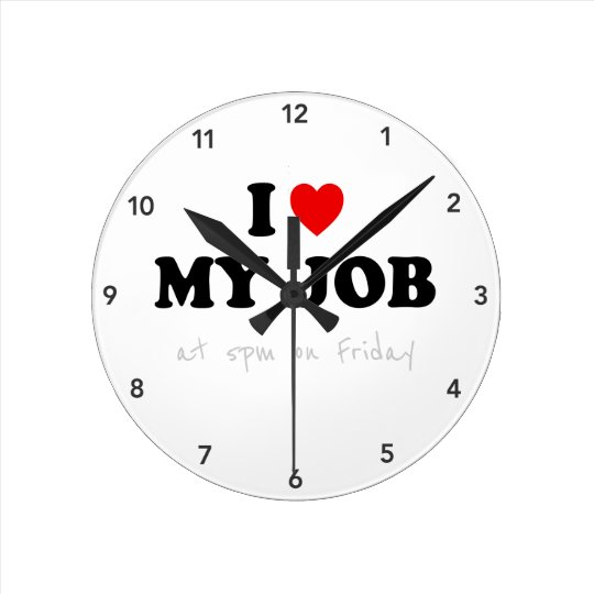 Horloge D Humour De Bureau Amour D I Mon Travail Zazzle Fr