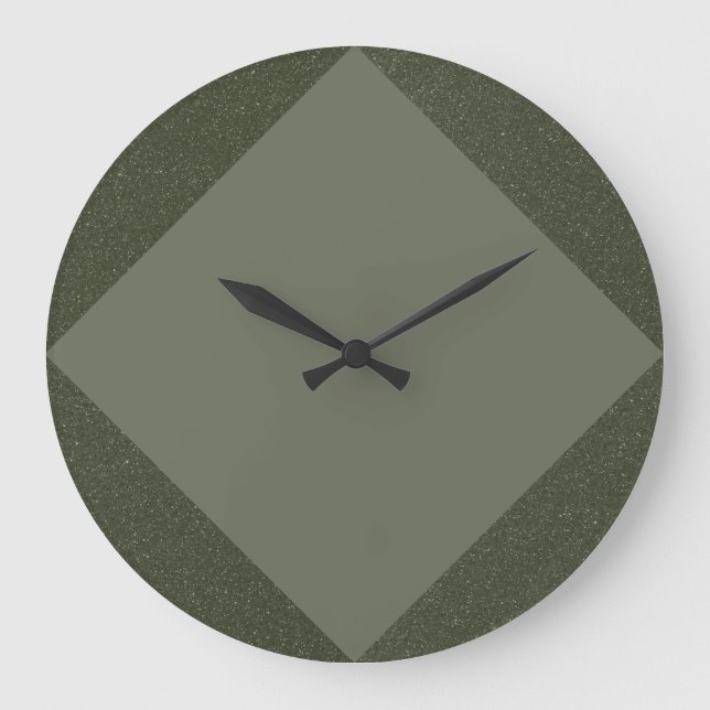 Horloge diamant vert Moss Deux Tons (Recto)