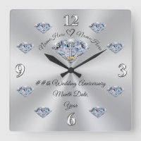 Horloge Diamond Anniversaire Personnalisée, CHRIST