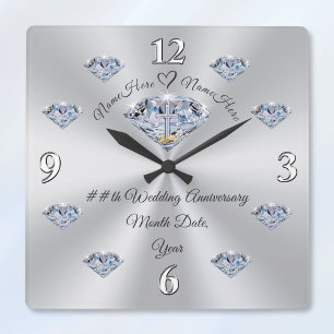 Horloge Diamond Anniversaire Personnalisée, CHRIST