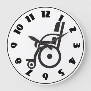 Horloge d'icône de fauteuil roulant