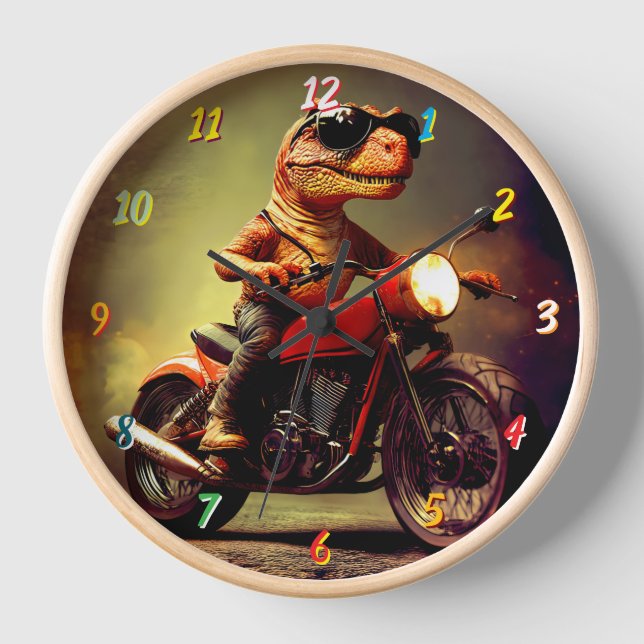 Horloge Dinosaure Cool (Recto)