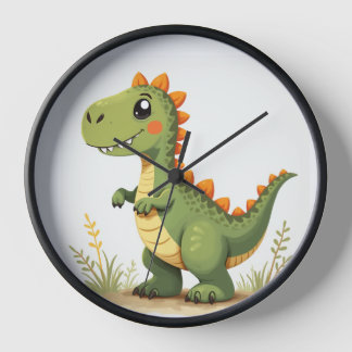 horloge dinosaure murale