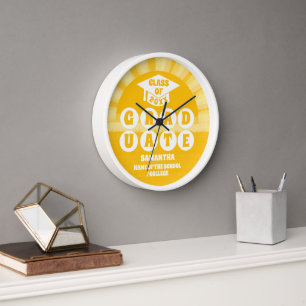 Horloge Diplômé sous le soleil rétro