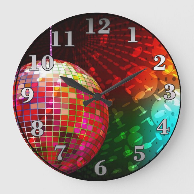 Horloge Disco Night Retro 70's Disco Ball (Recto)