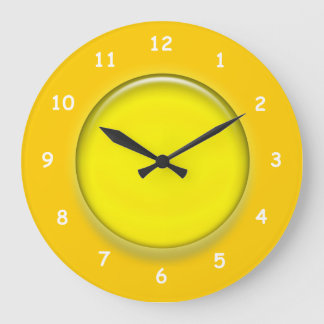 Horloge - Disque 3D jaune