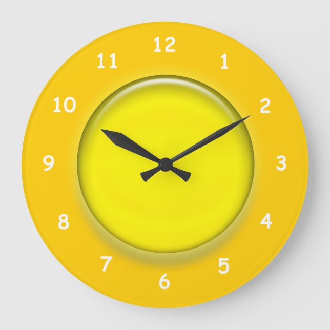 Horloge - Disque 3D jaune (Recto)