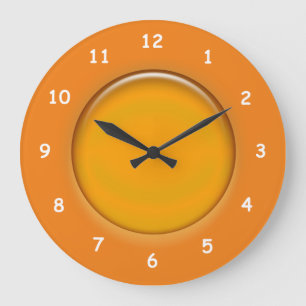 Horloge - Disque 3d orange