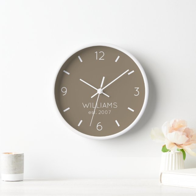 Horloge do-it-yourself | Couleur, nom, texte personnalisés (Maison)