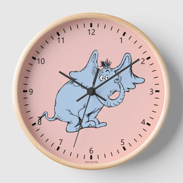 Horloge Dr. Seuss | Horton Côté Regard (Recto)
