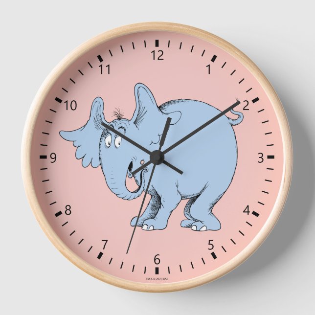 Horloge Dr. Seuss | Horton entend un Qui! (Recto)