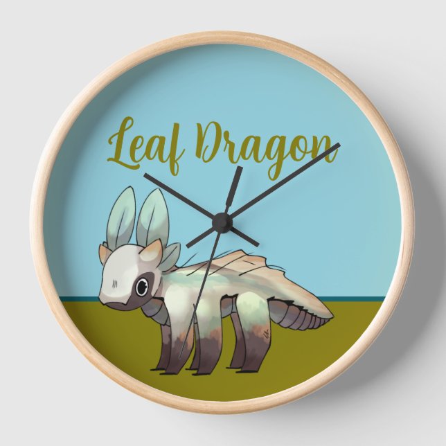 Horloge Dragon feuille (Recto)