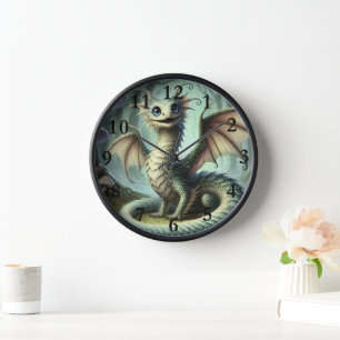 Horloge Dragon Jabberwocky Mignon Créature Fantastique Art