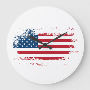 Horloge Drapeau Américain