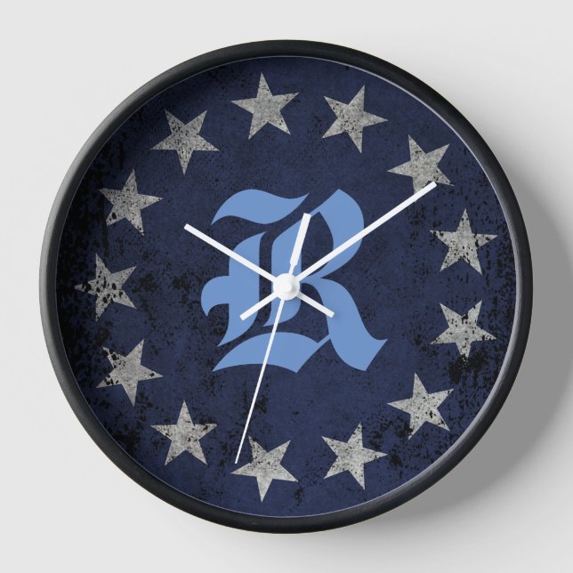 Horloge Drapeau américain Betsy Ross Patriotique Personnal (Recto)