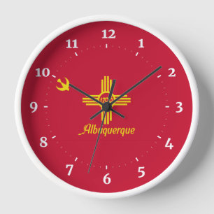 Horloge Drapeau d'Albuquerque, Nouveau-Mexique