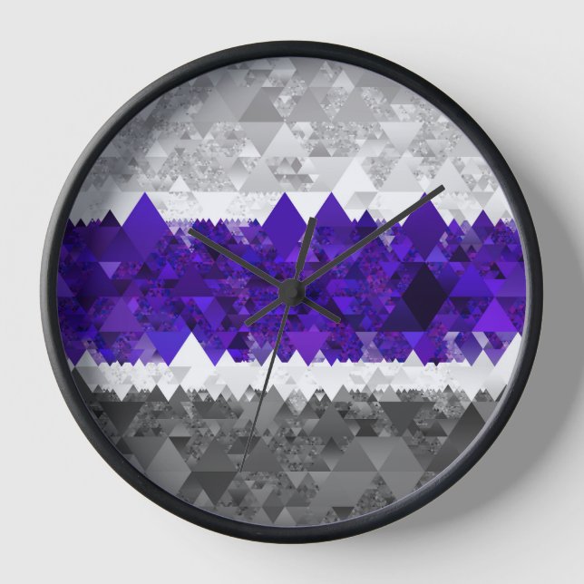 Horloge Drapeau de fierté Boho Géométrique Mod Rétro Greyg (Recto)