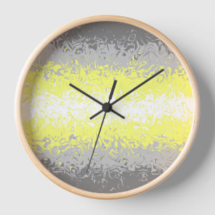 Horloge Drapeau de fierté demigenre abstrait ondulé psyché