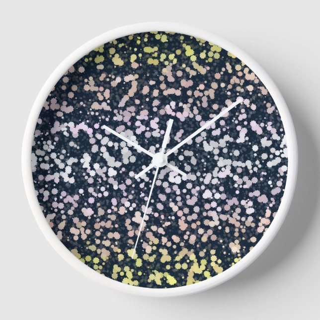 Horloge Drapeau de fierté Pangender Boho Rétro Mignon Exce (Recto)