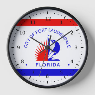 Horloge Drapeau de Fort Lauderdale, Floride