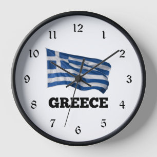 Horloge Drapeau de la Grèce