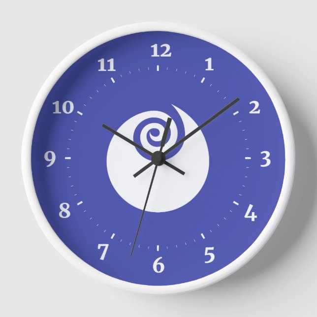 Horloge Drapeau de la préfecture d'Ibaraki, Japon (Recto)