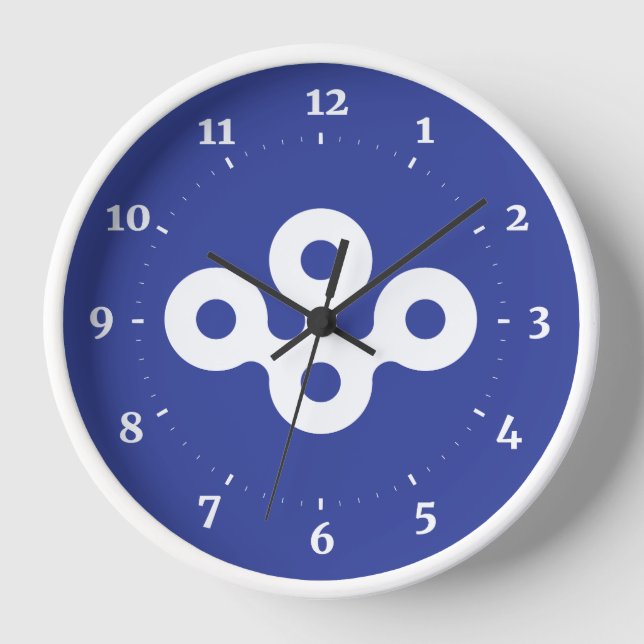 Horloge Drapeau de la préfecture d'Osaka, Japon (Recto)