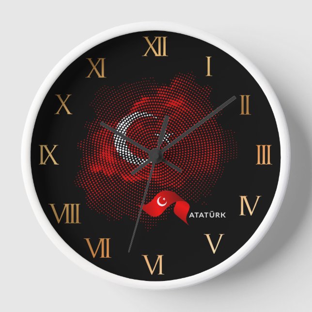 Horloge Drapeau de la Turquie (Recto)
