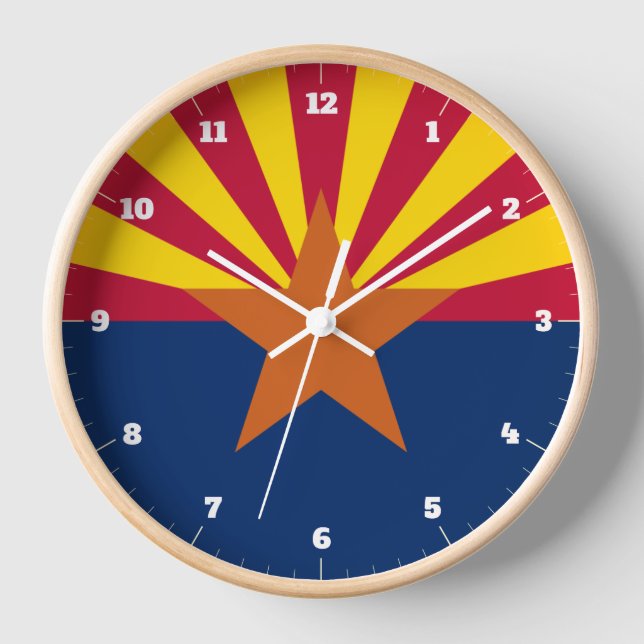 HORLOGE DRAPEAU DE L'ÉTAT D'ARIZONA (Recto)