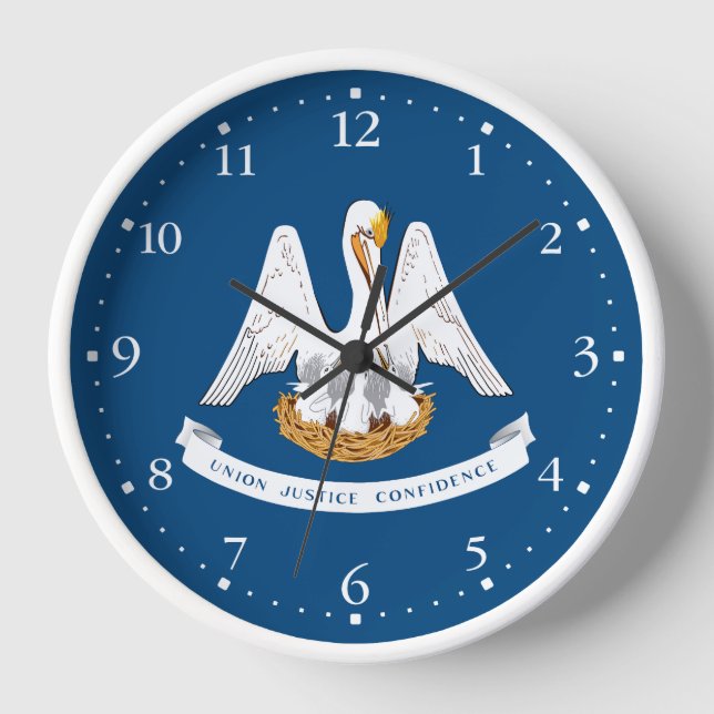 Horloge Drapeau de l'État de Louisiane (Recto)