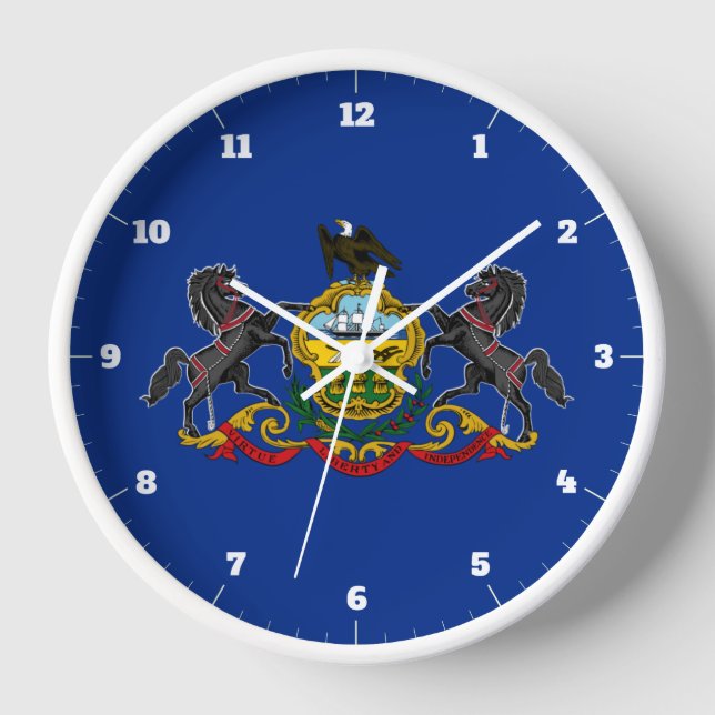 HORLOGE DRAPEAU DE L'ÉTAT DE PENNSYLVANIE (Recto)