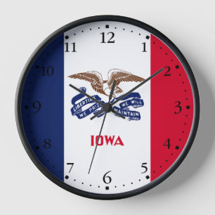 Horloge Drapeau de l'Iowa