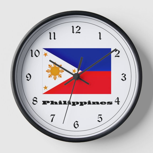 Horloge Drapeau des Philippines, archipel, (Recto)