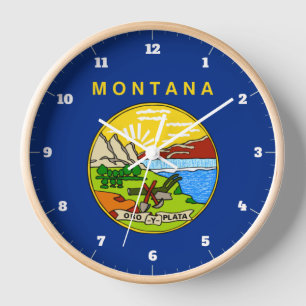 HORLOGE DRAPEAU D'ÉTAT DE MONTANA