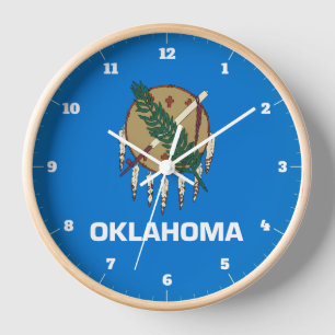 HORLOGE DRAPEAU D'ÉTAT D'OKLAHOMA
