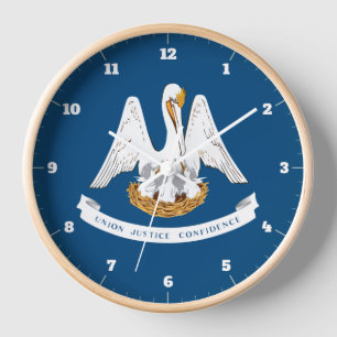 HORLOGE DRAPEAU D'ÉTAT LOUISIANA