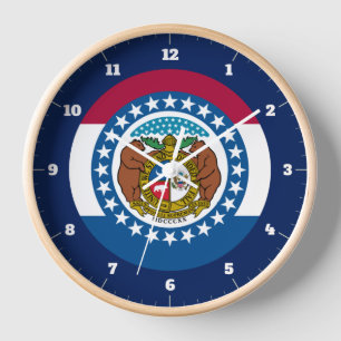 HORLOGE DRAPEAU D'ÉTAT MISSOURI