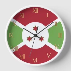 Horloge Drapeau du Burundi