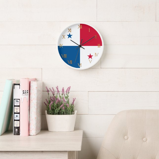 Horloge Drapeau du Panama (Salle de lecture)