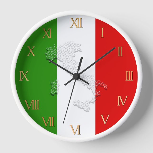 Horloge Drapeau italien (Recto)