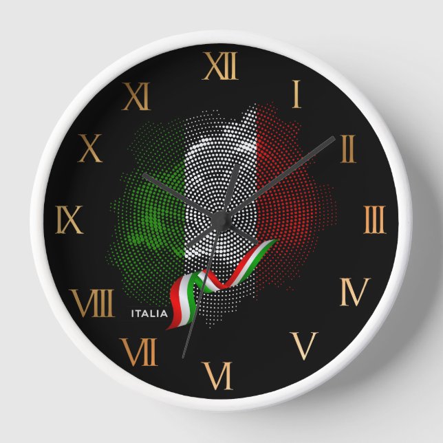 Horloge Drapeau italien (Recto)