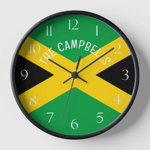 Horloge Drapeau jamaïcain patriotique