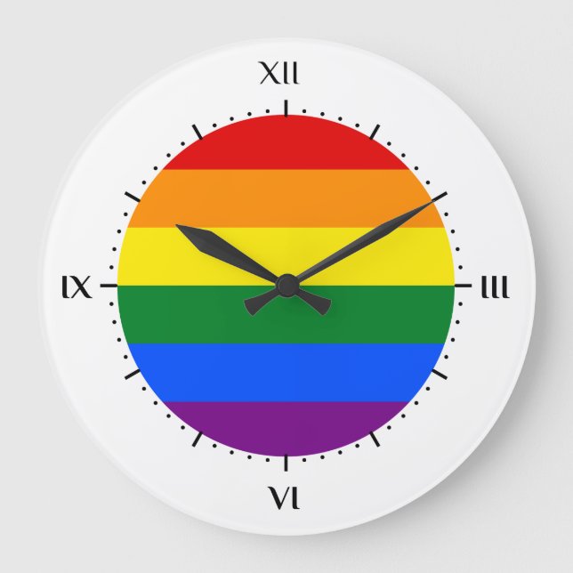 Horloge drapeau LGBT (Recto)