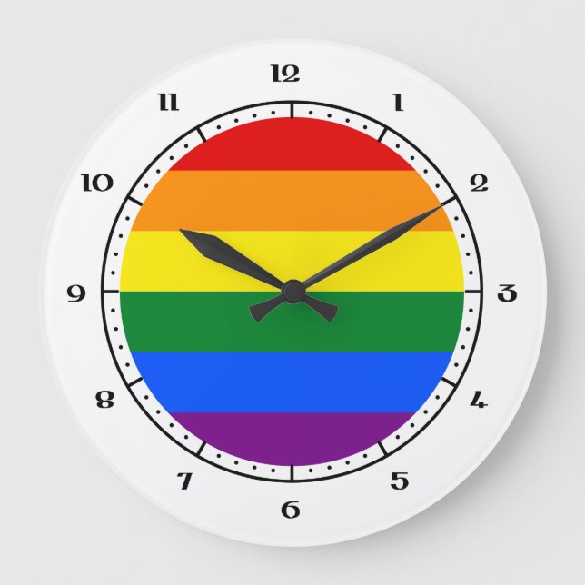 Horloge drapeau LGBT (Recto)