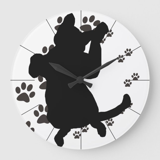 Horloge drôle CricketDiane d'empreinte de patte (Recto)