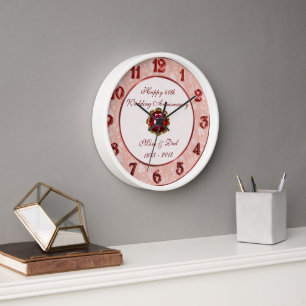 Horloge du 40e anniversaire du Mariage Damask