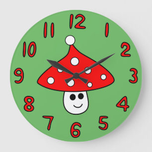 Horloge du champignon de Santa Hat