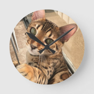Horloge du chat du Bengale