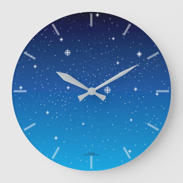 Horloge du ciel étoilé bleu profond (Recto)